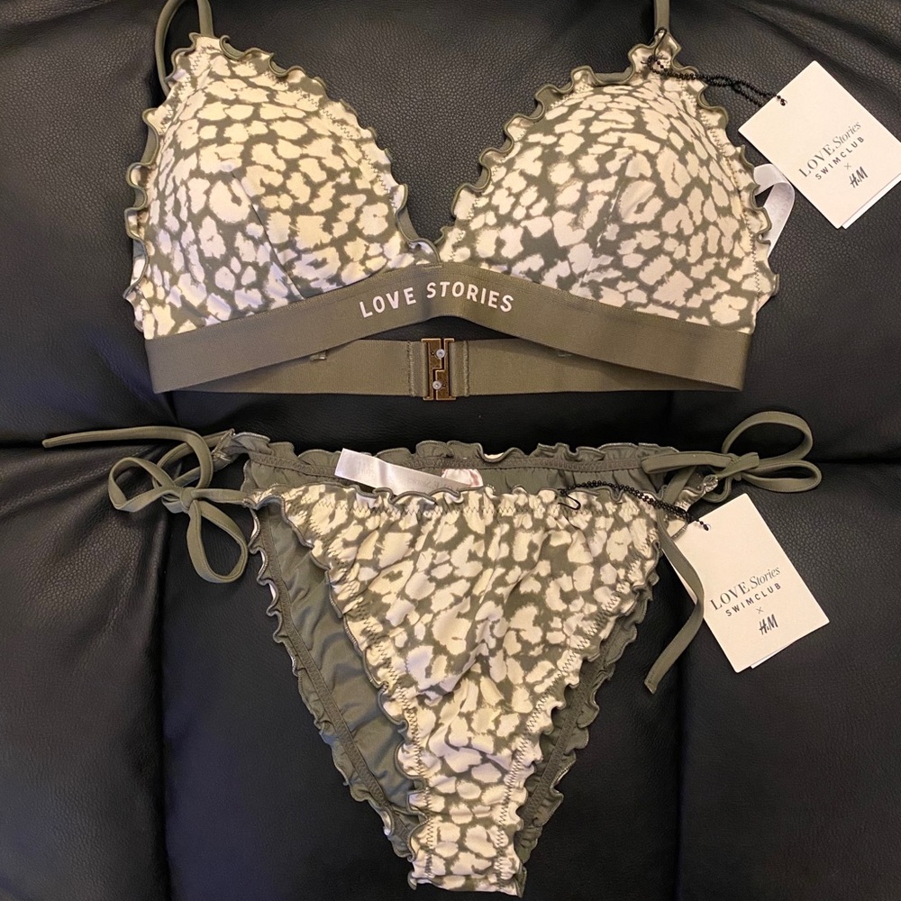 H&M Love Stories Olive Green Bikini